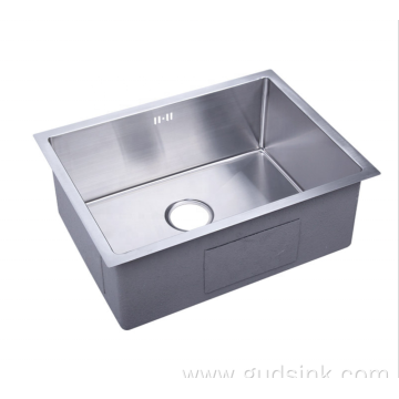 Undermount single bowl brushed stainless steel kitchen sink